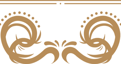 Elegant golden flourish on transparent background