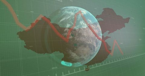 financial data visualization global market trends - Download Free Stock Images Pikwizard.com