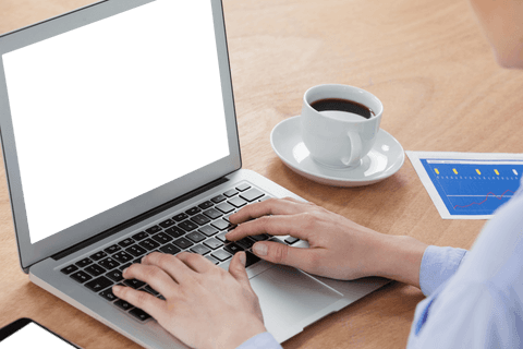Professional Businesswoman Working on Laptop with Coffee - Download Free Stock Videos Pikwizard.com