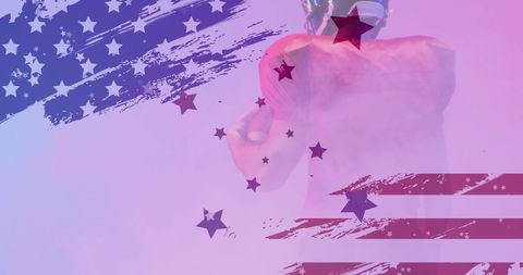 American Football Player with USA Flag Overlay in Action - Download Free Stock Images Pikwizard.com