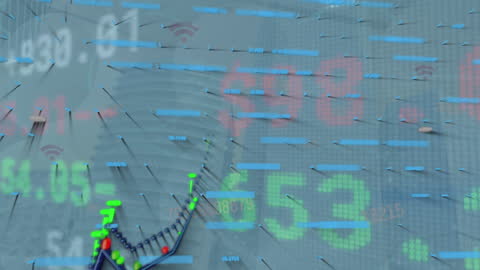 Abstract Digital Data Overlay on Urban Architecture