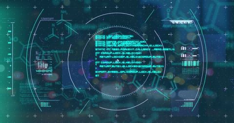 Futuristic Digital Interface with Scanning Display Programming Codes - Download Free Stock Images Pikwizard.com