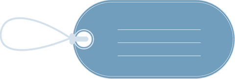 Blue Blank Label Tag Graphic on Transparent Background - Download Free Stock Videos Pikwizard.com
