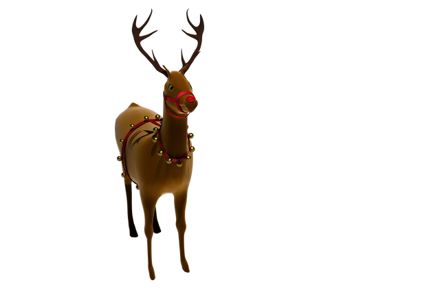 Transparent Digital Santa's Reindeer with Festive Bells - Download Free Stock Videos Pikwizard.com