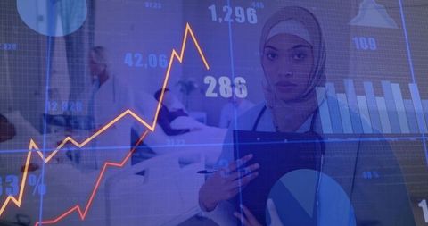 Healthcare Professional Analyzing Medical Data in Hospital Ward