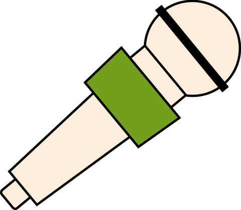 stylized handheld microphone icon with transparent background - Download Free Stock Videos Pikwizard.com