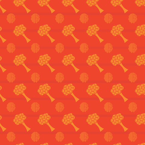 transparent brain pattern with red and orange repeating design - Download Free Stock Videos Pikwizard.com