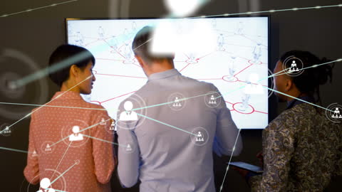 Diverse Team Discussing Digital Network and Connectivity