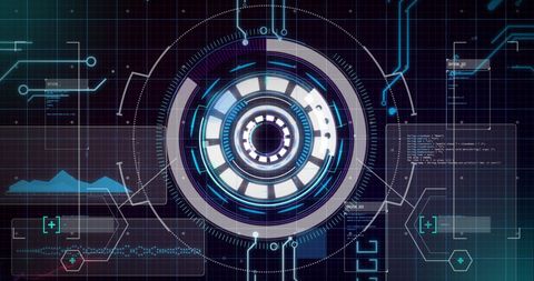 Futuristic Digital Interface with Processing Data Elements - Download Free Stock Images Pikwizard.com