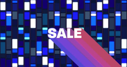 Colorful LED Background with Bold Sale Promotion Text