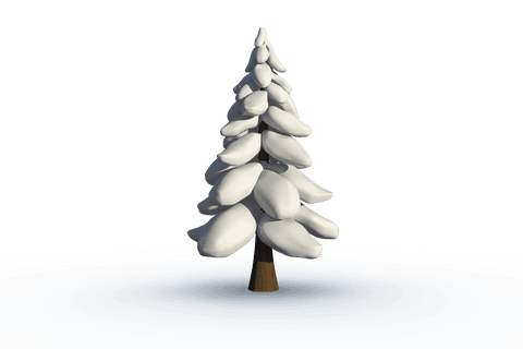 Snow Covered Christmas Tree Illustration on Transparent Background - Download Free Stock Videos Pikwizard.com