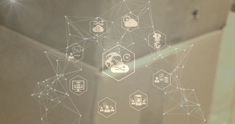 Global Network Connections and Technology Icons Overlay - Download Free Stock Images Pikwizard.com