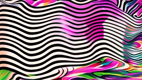 Vibrant Abstract Waves and Patterns with Colorful Accents