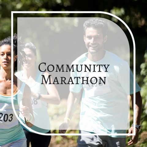 Diverse runners participating in community marathon
