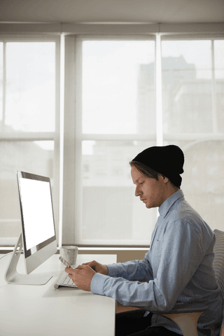 transparent open office space with focused worker - Download Free Stock Videos Pikwizard.com