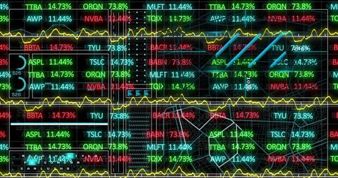 Futuristic Digital Data Interface with Stock Market Visualization - Download Free Stock Images Pikwizard.com