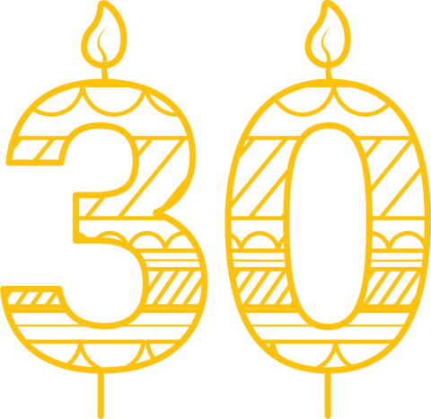 Transparent Yellow 30th Birthday Candle Illustration - Download Free Stock Videos Pikwizard.com