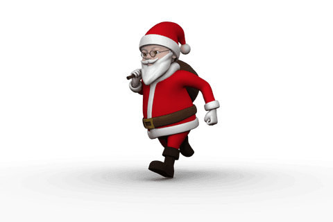 Santa Claus Character with Sack Transparent Background PNG