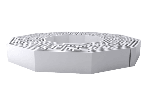 3D White Labyrinth on Transparent Background Isolated Vector - Download Free Stock Videos Pikwizard.com