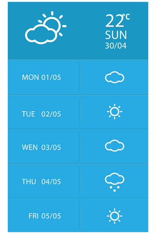 weekly weather forecast interface with transparent background - Download Free Stock Videos Pikwizard.com