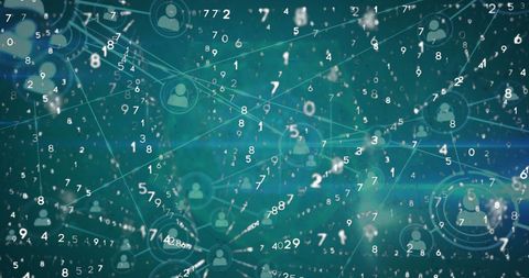 Digital Network with Binary Code on Blue Background - Download Free Stock Images Pikwizard.com