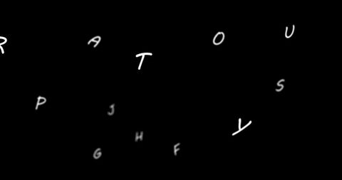 Abstract Floating Letters on Black Background with Copy Space - Download Free Stock Images Pikwizard.com