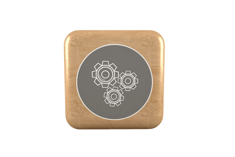 transparent brown cube with cog icon symbolizing engineering concept - Download Free Stock Videos Pikwizard.com