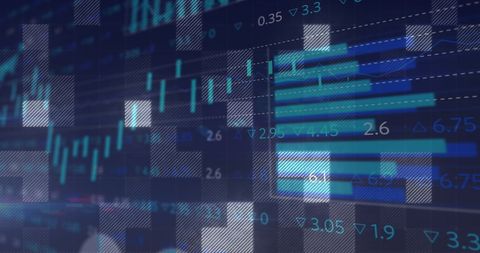 Abstract Digital Financial Data Display with Graphs - Download Free Stock Images Pikwizard.com