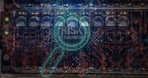 Cybersecurity risk management with digital technology concept