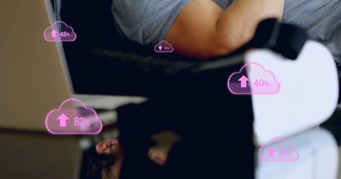 Data visualization and digital communication concept