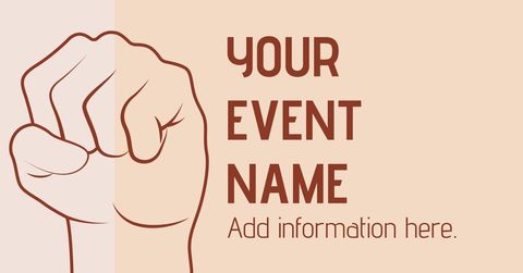 Raised Fist Design for Empowerment and Unity Events - Download Free Stock Templates Pikwizard.com