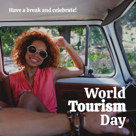 Celebrating world tourism day with relaxing road trip