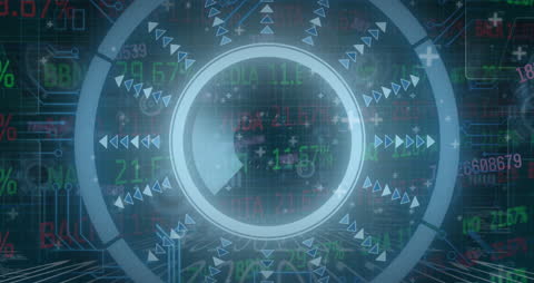 Digital Financial Data with Dynamic Circle Animation