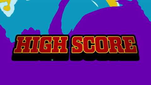 High Score Animation on Vibrant Background