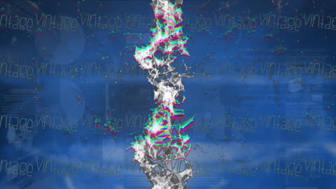 Futuristic Medical Data Animation with Digital Glitch