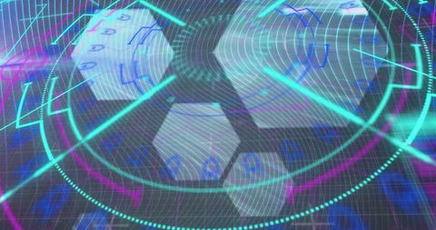 Futuristic Digital Interface with Scanning Grid and Hexagons - Download Free Stock Images Pikwizard.com