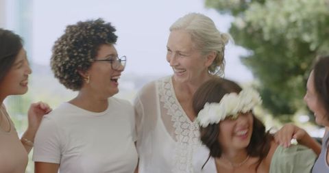 Diverse Women Celebrating Friendship Outdoors