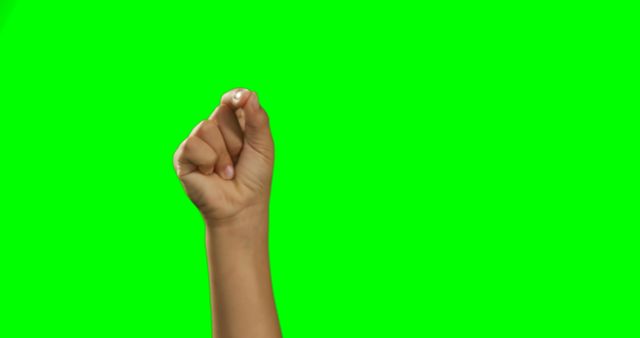 Hand Gesturing Pinch on Green Background - Download Free Stock Images Pikwizard.com