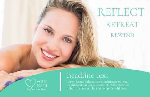Serene Woman Embracing Reflection for Wellness Retreats - Download Free Stock Templates Pikwizard.com