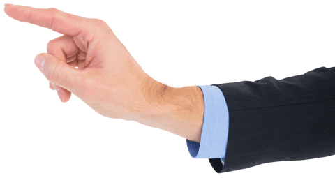 transparent businessman's hand pointing gesture - Download Free Stock Videos Pikwizard.com