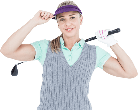 transparent image of woman golfer holding club - Download Free Stock Videos Pikwizard.com