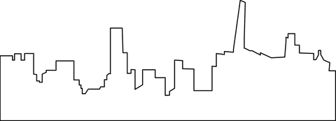 Transparent urban cityscape with modern architecture