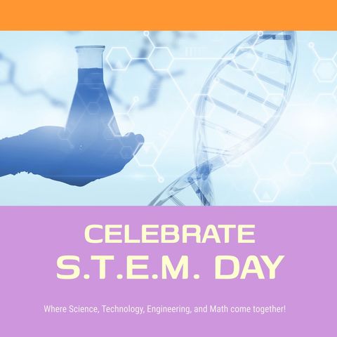 celebrate stem day with science and education - Download Free Stock Templates Pikwizard.com