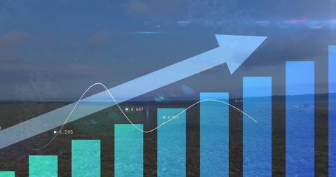 Global Finance Growth with Dynamic Arrow and Data Chart - Download Free Stock Images Pikwizard.com