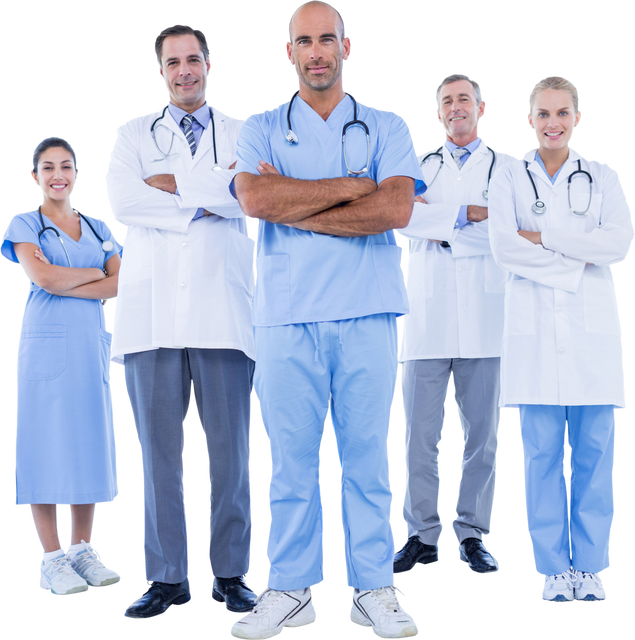 Confident Transparent Medical Team Professionals Group Pose - Download Free Stock Videos Pikwizard.com