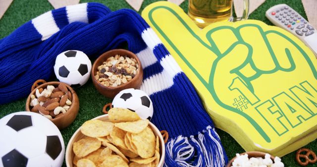Football Game Snacks and Fan Accessories - Download Free Stock Images Pikwizard.com