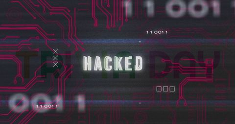 Digital Circuit Board with Hacked Text Highlighting Cybersecurity Breach - Download Free Stock Images Pikwizard.com