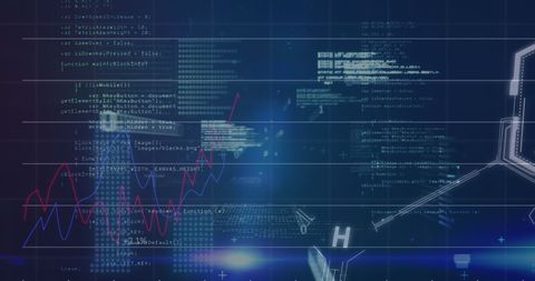 Dynamic Financial Analysis and Data Processing Display - Download Free Stock Images Pikwizard.com