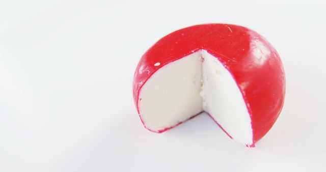 Close-up of Round Gouda Cheese with Red Wax Coating - Download Free Stock Images Pikwizard.com