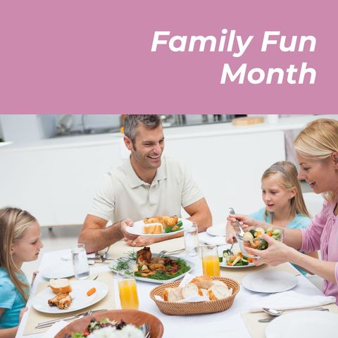 Happy Family Enjoying Meal at Home Celebrating Togetherness